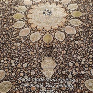 Hand Made Hand Knotted Silk on Silk 9x12 Ardibil Carpet